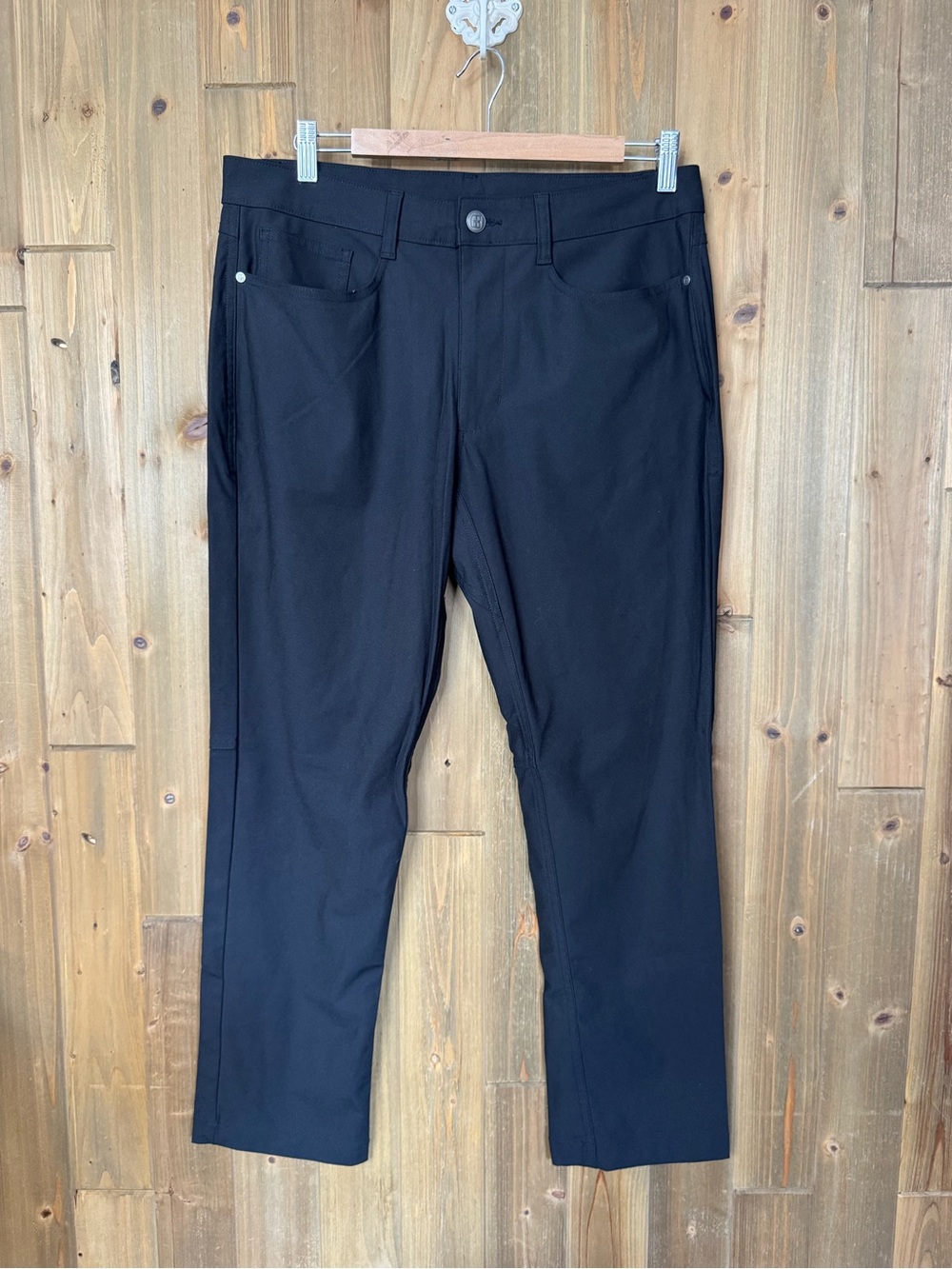 Men's Swiss Tech Black Stretch Casual Pants